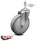 Service Caster 6 Inch Gray Polyurethane Wheel Swivel 3/8 Inch Threaded Stem Caster Set SCC SCC-TS20S614-PPUB-381615-4 - alternate 5